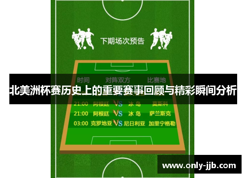 北美洲杯赛历史上的重要赛事回顾与精彩瞬间分析
